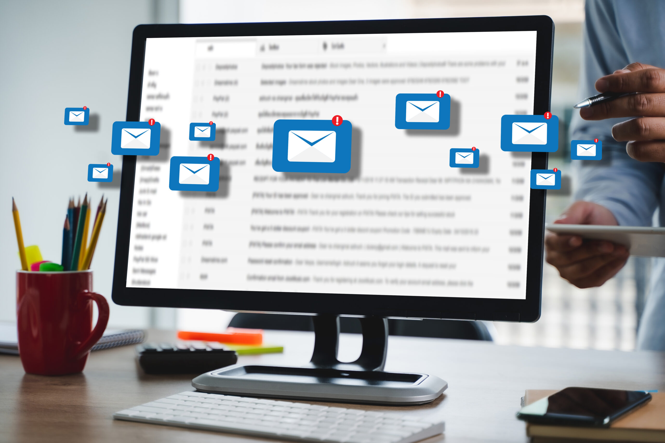 Mail Communication Connection message to mailing contacts phone Athome-traitement-documentaire-présentation