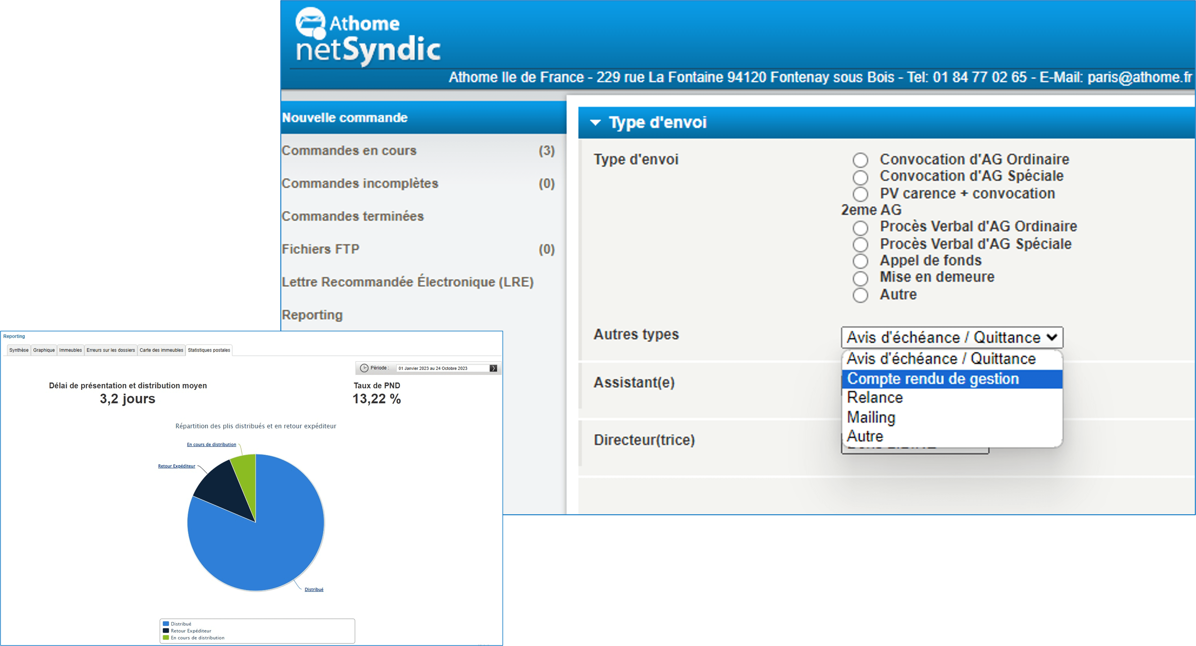 Athome plateforme en ligne externalisation courrier Net syndic